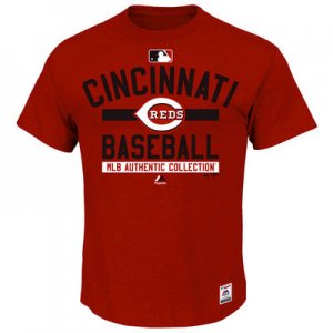 MLB Men\'s Cincinnati Reds Majestic Big & Tall Authentic Collection Property T-Shirt - Red