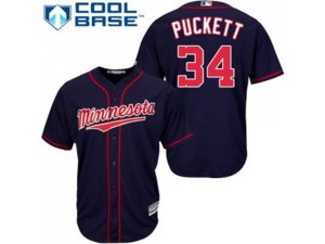 Youth Minnesota Twins #34 Kirby Puckett Navy blue Cool Base Stitched MLB Jersey