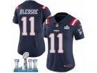 Women Nike New England Patriots #11 Drew Bledsoe Limited Navy Blue Rush Vapor Untouchable Super Bowl LII NFL Jersey