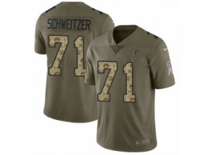 Men Nike Atlanta Falcons #71 Wes Schweitzer Limited Olive Camo 2017 Salute to Service NFL Jersey