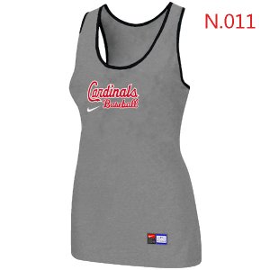 Nike St.Louis Cardinals Tri-Blend Racerback stretch Tank Top L.grey