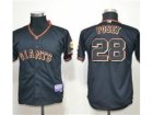 Youth MLB San Francisco Giants #28 Posey Black Jerseys