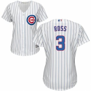 Women\'s Majestic Chicago Cubs #3 David Ross Authentic White Home Cool Base MLB Jersey