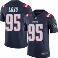 Mens Nike New England Patriots #95 Chris Long Limited Navy Blue Rush NFL Jersey