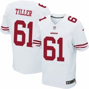 Mens Nike San Francisco 49ers #61 Andrew Tiller Elite White NFL Jersey