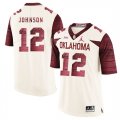 Oklahoma Sooners #12 Will Johnson White 47 Game Winning Streak College Football Jersey