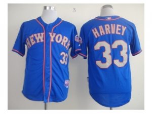 mlb jerseys new york mets #33 harvey blue[number grey][2013 mlb all star patch]