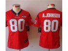 Nike Women Houston Texans 80 Andre Johnson Red NFL Jerseys W 10th Patch