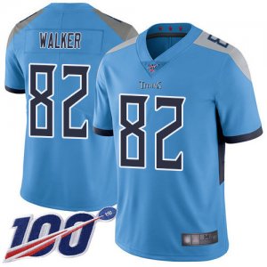 Nike Titans #82 Delanie Walker Light Blue Alternate Men Stitched