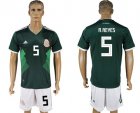 Mexico 5 A. REYES Home 2018 FIFA World Cup Soccer Jersey