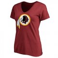 Womens Washington Redskins Pro Line Primary Team Logo Slim Fit T-Shirt Red