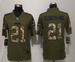 Nike Green Bay Packers #21 Ha Ha Clinton-Dix Green Salute To Service Jerseys(Limited)