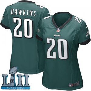 Nike Philadelphia Eagles #20 Brian Dawkins Green Wo 2018 Super Bowl LII Game Jersey