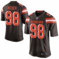 Mens Nike Cleveland Browns #98 Jamie Meder Limited Brown Team Color NFL Jersey