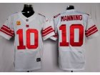 Nike NFL New York Giants #10 Eli Manning white Jerseys(C Patch Elite)