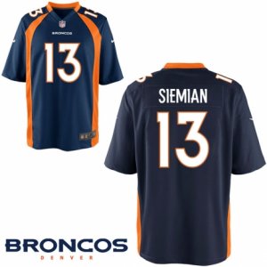 Men\'s Nike Denver Broncos #13 Trevor Siemian Game Navy Blue Alternate NFL Jersey