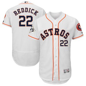 Mens Houston Astros #22 Josh Reddick White 2017 World Series Bound Flexbase Player Jersey