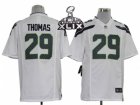 2015 Super Bowl XLIX Nike NFL Seattle Seahawks #29 Earl Thomas White Game Jerseys