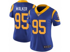 Women Nike Los Angeles Rams #95 Tyrunn Walker Vapor Untouchable Limited Royal Blue Alternate NFL Jersey