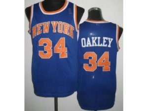 nba New York Knicks #34 Charles Oakley Blue Jerseys[Revolution 30]