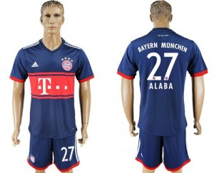2017-18 Bayern Munich 27 ALABA Away Soccer Jersey