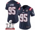 Womens Nike New England Patriots #95 Chris Long Limited Navy Blue Rush Super Bowl LI 51 NFL Jersey