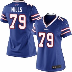 Women\'s Nike Buffalo Bills #79 Jordan Mills Limited Royal Blue Team Color NFL Jersey