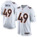 Nike Denver Broncos #49 Dennis Smith White Men Stitched NFL Game Event Jersey