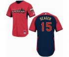 mlb 2014 all star jerseys seattle mariners #15 seager red-blue