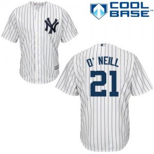 Men\'s Majestic New York Yankees #21 Paul O\'Neill Replica White Home MLB Jersey