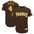 Padres #4 Wil Meyers Brown 50th Anniversary and 150th Patch FlexBase Jersey