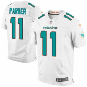 Mens Nike Miami Dolphins #11 DeVante Parker Elite White NFL Jersey