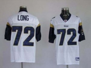 nfl st. louis rams #72 long white