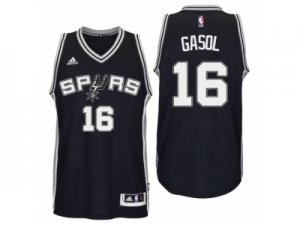 Men San Antonio Spurs #16 Pau Gasol New Swingman Road Black Jersey