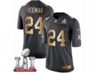 Mens Nike Atlanta Falcons #24 Devonta Freeman Limited Black Gold Salute to Service Super Bowl LI 51 NFL Jersey