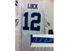 Nike Indianapolis Colts #12 Andrew Luck White Jerseys(Signed Elite)