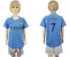 2017-18 Manchester City 7 STERLING Home Youth Soccer Jersey