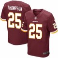 Mens Nike Washington Redskins #25 Chris Thompson Elite Burgundy Red Team Color NFL Jersey