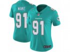 Women Nike Miami Dolphins #91 Cameron Wake Vapor Untouchable Limited Aqua Green Team Color NFL Jersey