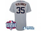 2012 world series mlb detroit tigers #35 verlander grey