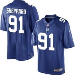 Men\'s Nike New York Giants #91 Kelvin Sheppard Limited Royal Blue Team Color NFL Jersey