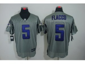 Nike NFL Baltimore Ravens #5 Joe Flacco Grey Jerseys[Shadow Elite]