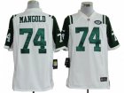 Nike NFL New York Jets #74 Nick Mangold white Game Jerseys