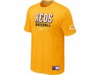 Cincinnati Reds Yellow Nike Short Sleeve Practice T-Shirt