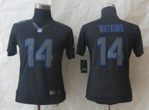 Women Nike Buffalo Bills #14 Watkins Black Jerseys(Impact Limited)