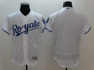 Kansas City Royals Blank White Flexbase Authentic Collection Stitched Baseball Jersey