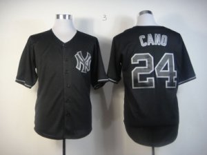 MLB New York Yankees #24 cano Black Jerseys(Fashion)