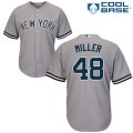 Men's Majestic New York Yankees #48 Andrew Miller Replica Grey Road MLB Jersey