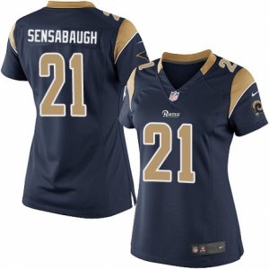 Womens Nike Los Angeles Rams #21 Coty Sensabaugh Limited Navy Blue Team Color NFL Jersey