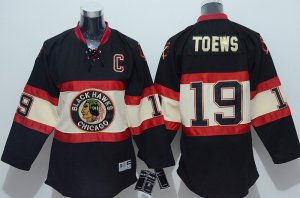 Youth Chicago Blackhawks #19 Jonathan Toews black Third jerseys